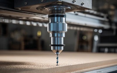 CNC machine cutting components for prototyping
