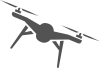 Small drone icon representing aerial surveying