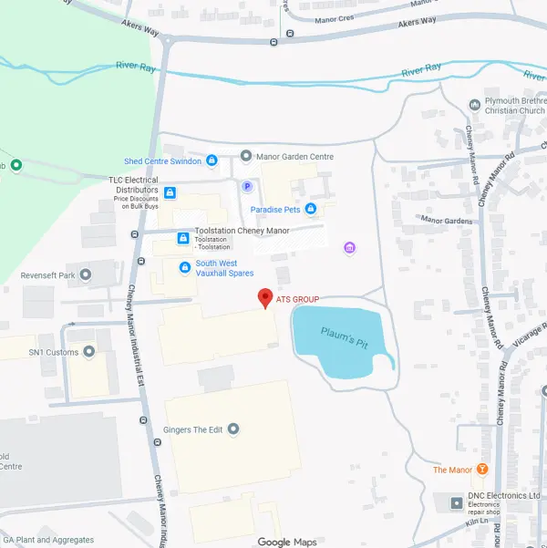 Static map image of ATS Group's office location in Swindon, UK